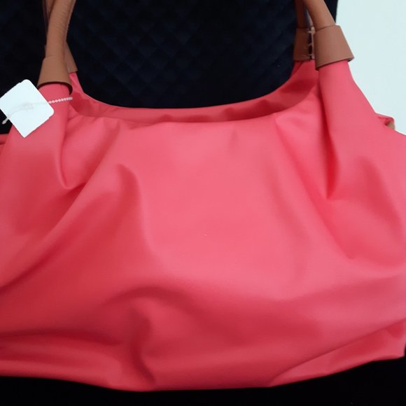 NWT KATE SPADE NEW YORK STEVIE coral nylon handbag - Picture 4 of 5